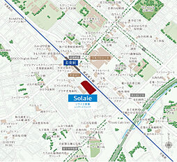 ソライエ若葉レジデンスプレミア 現地案内図
