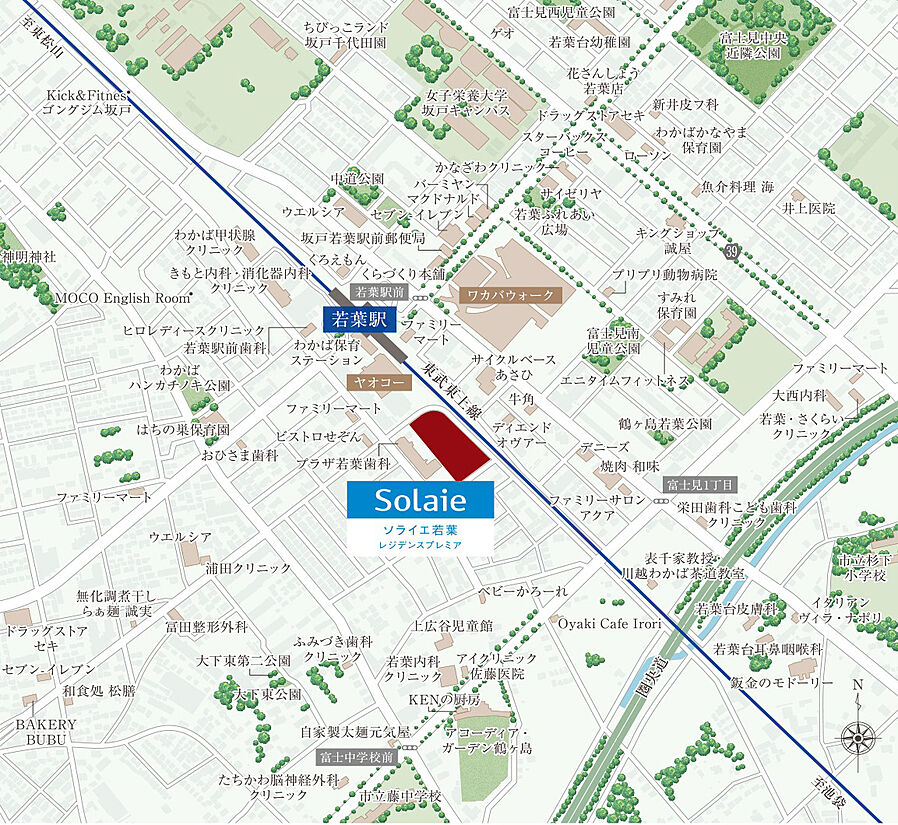 ソライエ若葉レジデンスプレミア：案内図