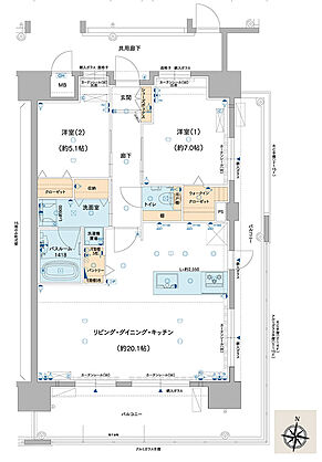 ルグラン別府 The Central Luxe 間取り F【BASIC PLAN2】