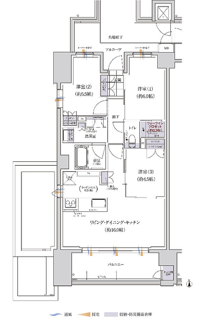 グランクレア名古屋庄内通 間取り O