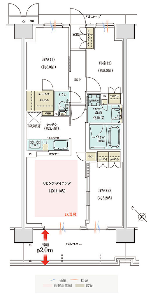 シャリエ大津膳所 間取り 【第7期】AB