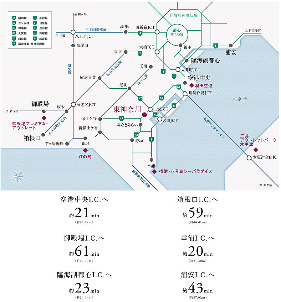 プライム横浜：交通図