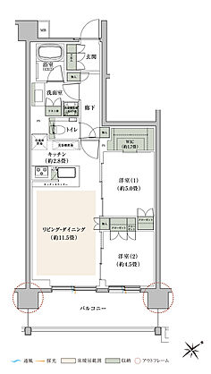 プライム横浜 間取り H-E