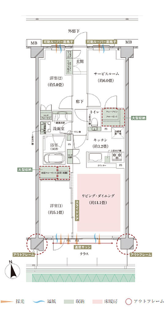 オーベル新松戸レジデンス 間取り Nt