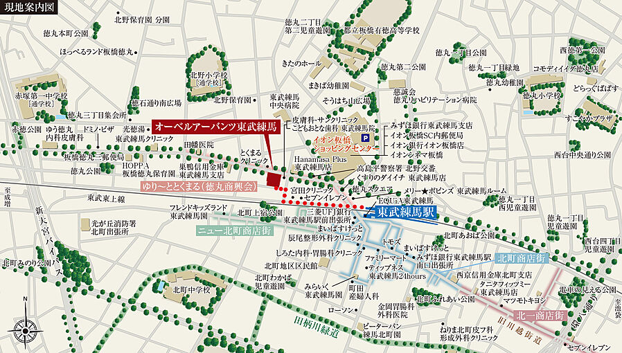 オーベルアーバンツ東武練馬：案内図