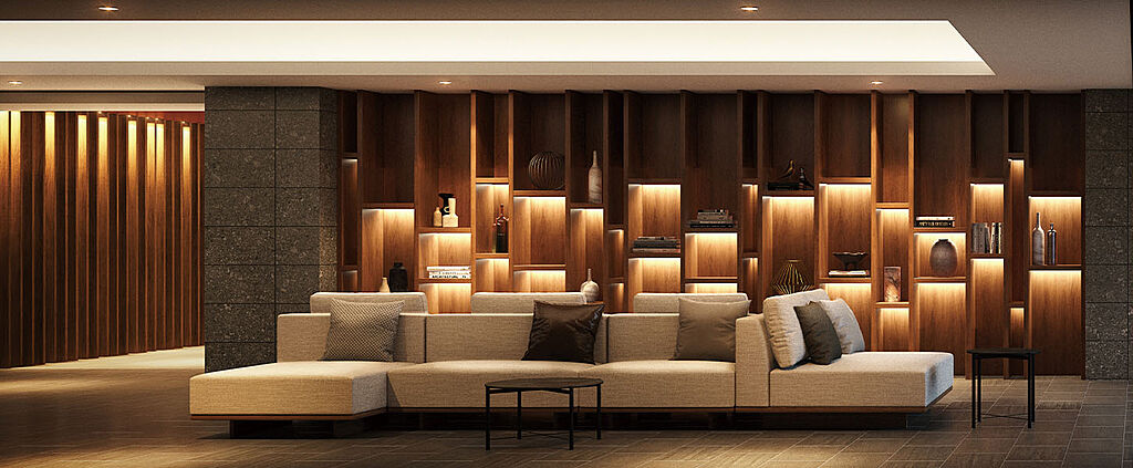 ブランシエラ国分中央 エントランスラウンジ完成予想CG