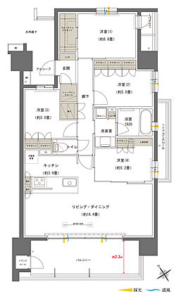 ブランシエラ国分中央 間取り F