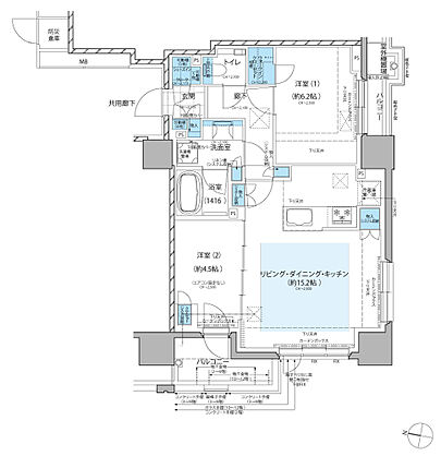 レ・ジェイド札幌大通ザ・タワー 間取り D