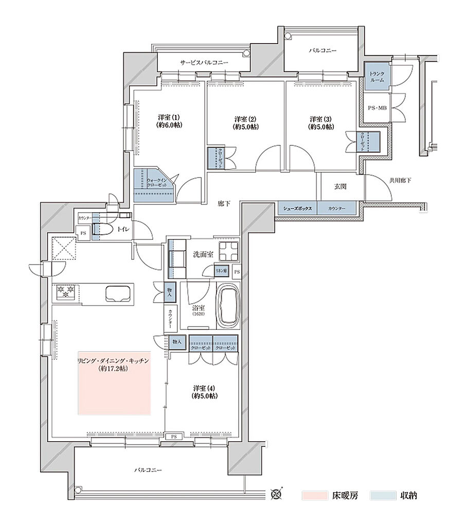 レ・ジェイド札幌手稲 間取り A