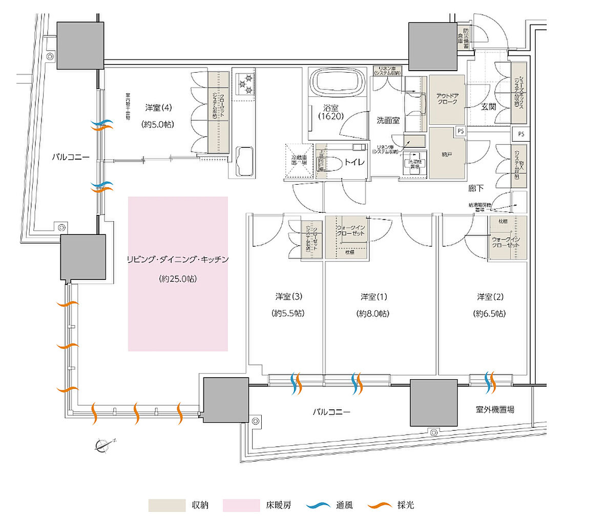 エスコンフィールドタワー 間取り F