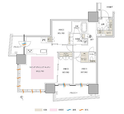 エスコンフィールドタワー 間取り C