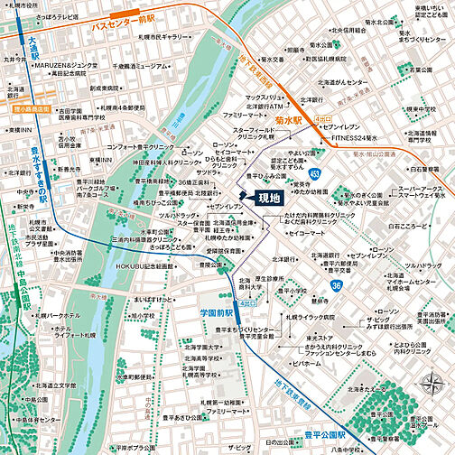 ブランシエラ豊平三条 モデルルーム案内図