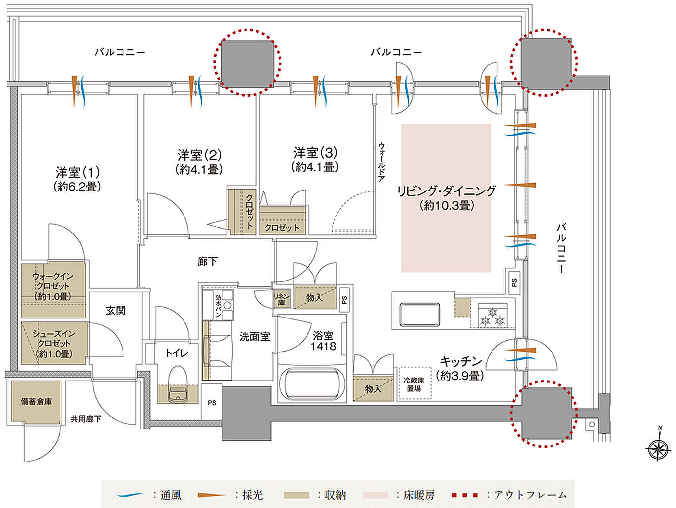 ブランシエラ札幌発寒 間取り D