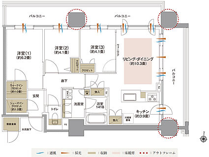 ブランシエラ札幌発寒 間取り D