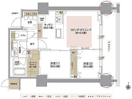 ブランシエラ札幌発寒 間取り E