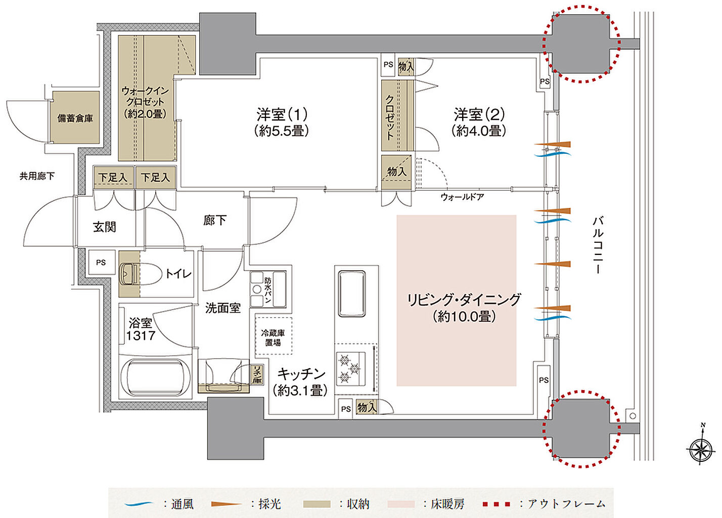 ブランシエラ札幌発寒 間取り F