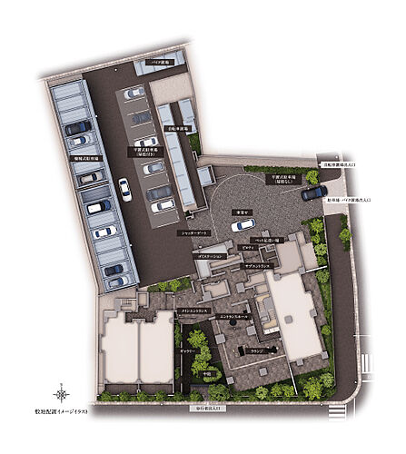 ウエリス覚王山法王町 敷地配置イメージイラスト