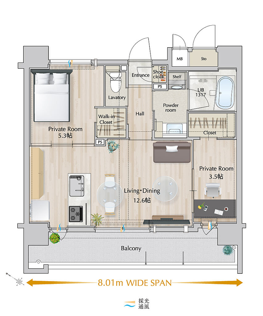 ネストピア博多イーストClass 間取り B