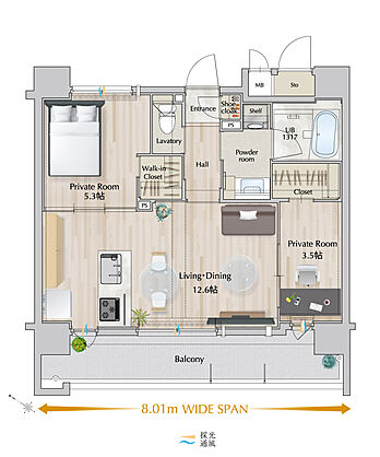 ネストピア博多イーストClass 間取り B