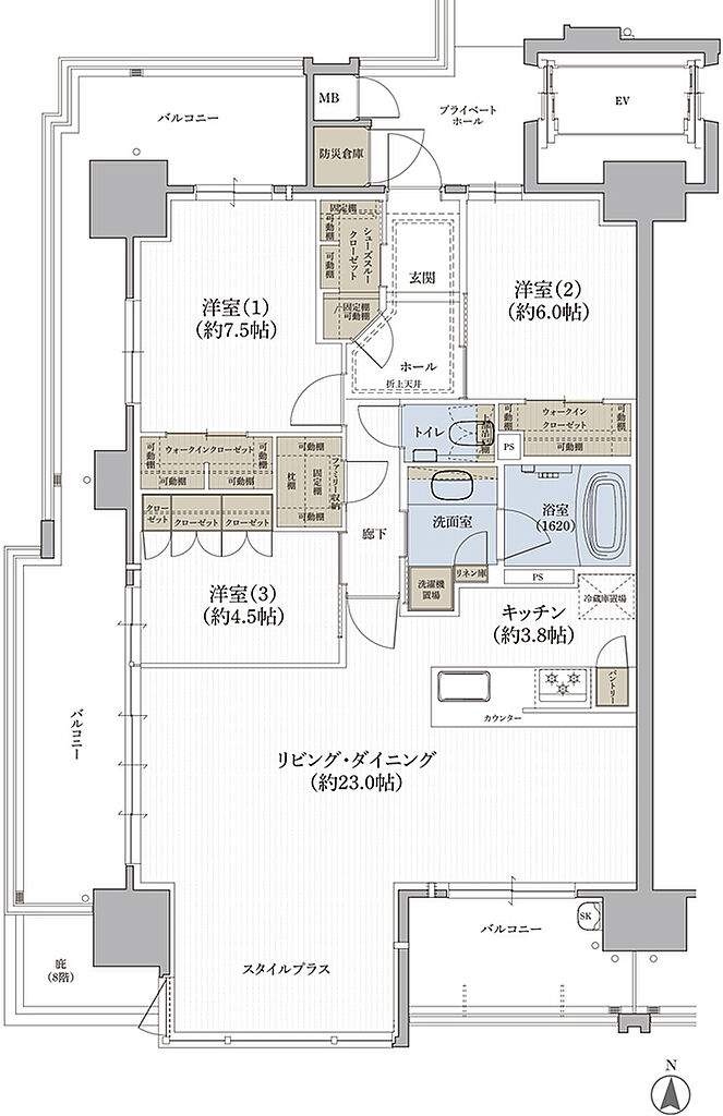 クレアホームズ松江大橋 間取り C【MENU PLAN1】