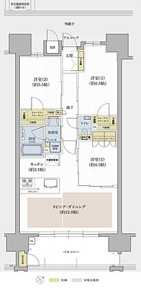 クレアホームズ米子駅 ザ・レジデンス 間取り C