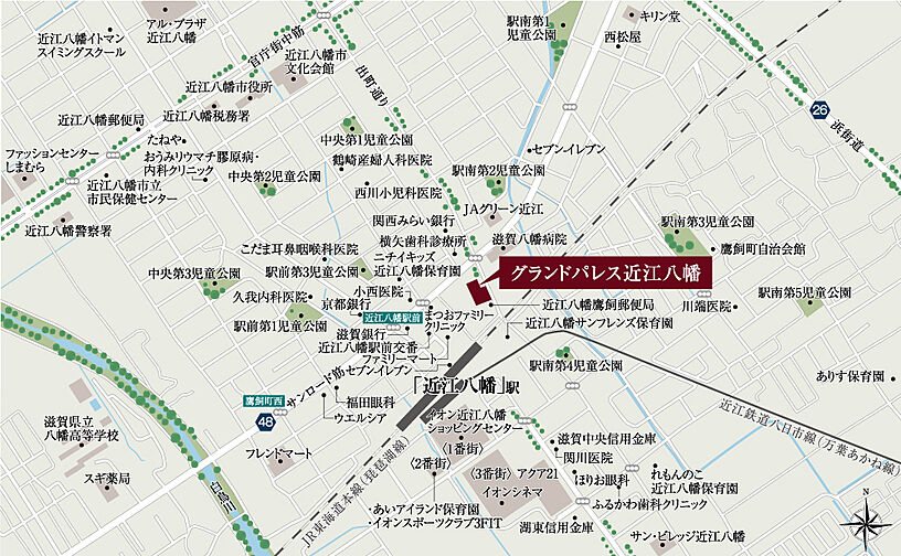 グランドパレス近江八幡 現地案内図