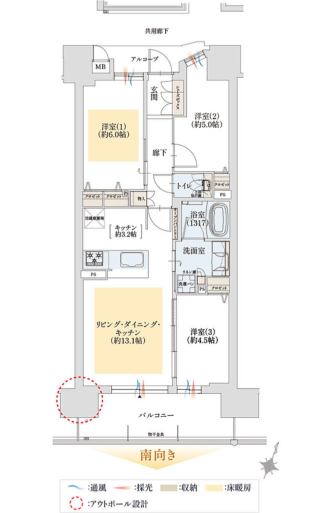 グランドパレス近江八幡 間取り E