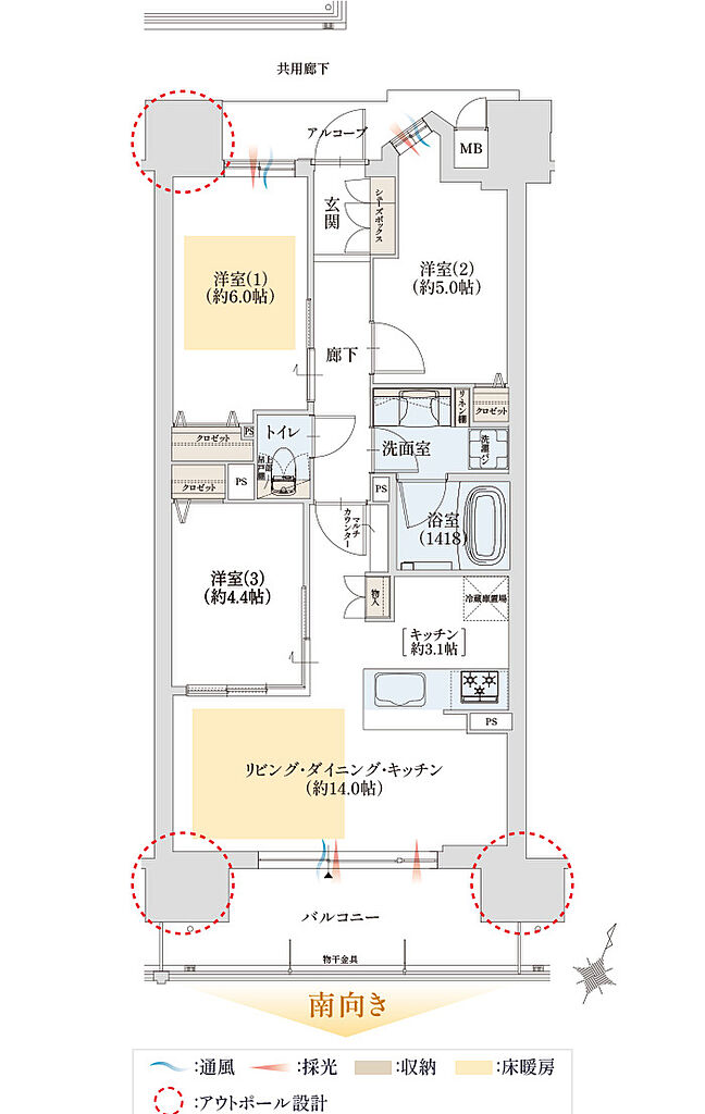 グランドパレス近江八幡 間取り D