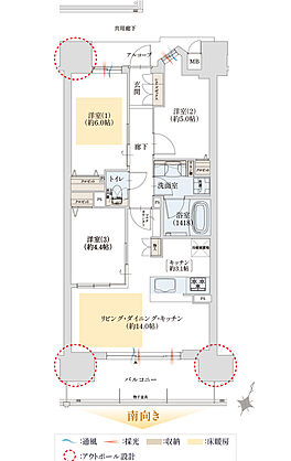 グランドパレス近江八幡 間取り D