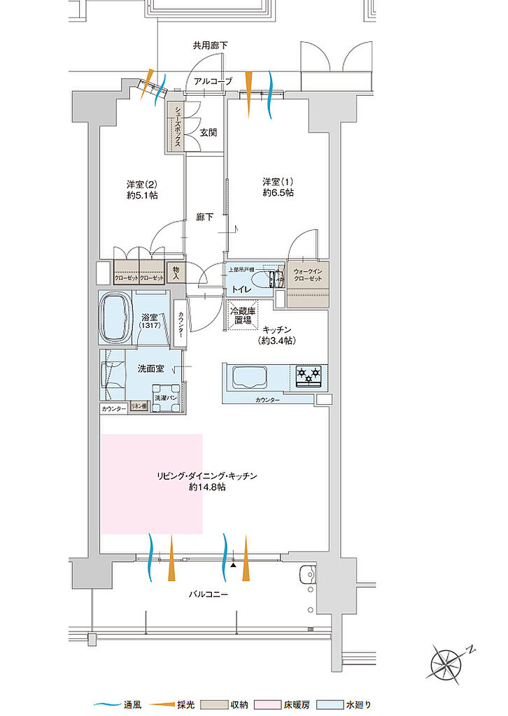 グランドパレス上小田井 間取り G1