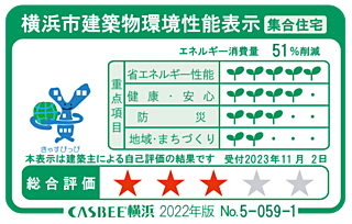グレーシア横浜 横浜市建築物環境性能表示