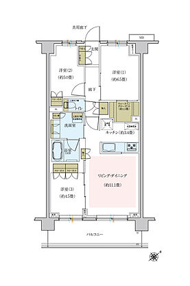 グレーシア南万騎が原マークス 間取り C1