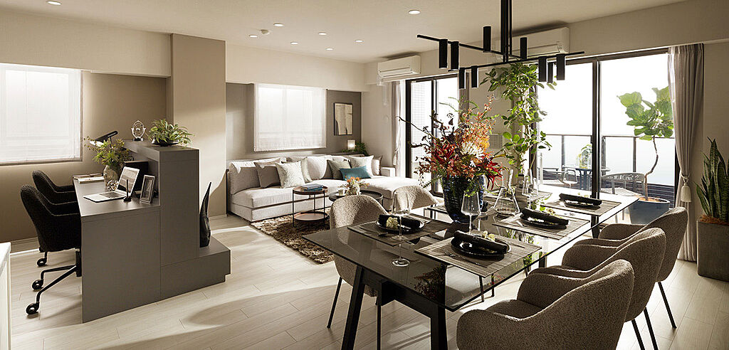 シエリアシティ横浜東戸塚 リビング・ダイニング（E1type）