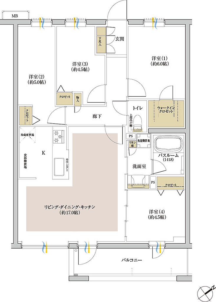 シンビエンス世田谷尾山台 間取り C