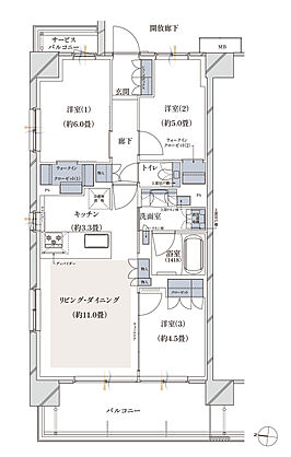 ビアレ北浦和 間取り 【先着順】A