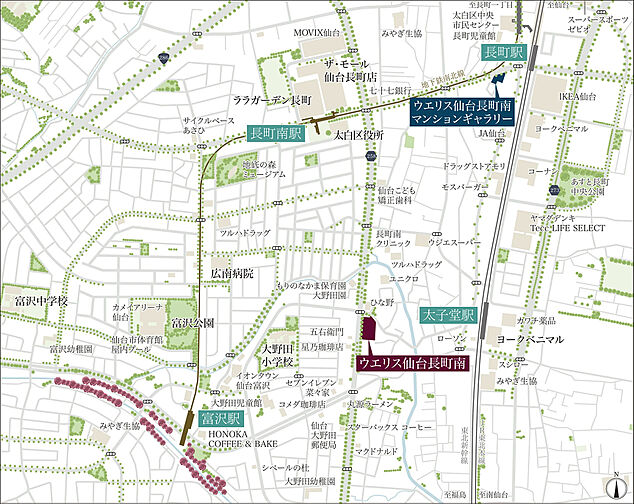 ウエリス仙台長町南 現地案内図