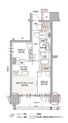 京王多摩川ハモンズ 間取り N5