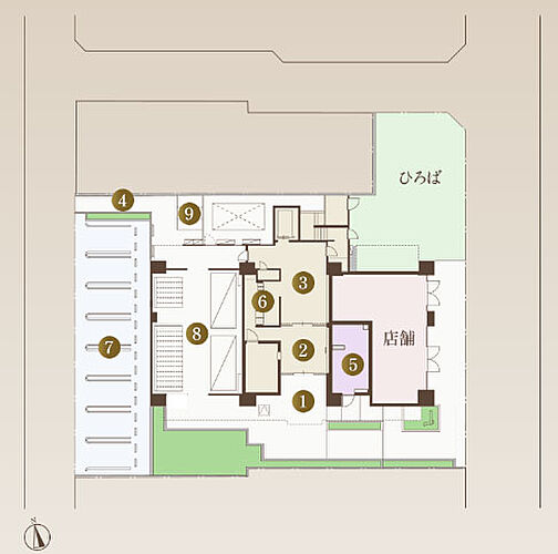 ウィスティリア豊橋 敷地配置図・1階平面図