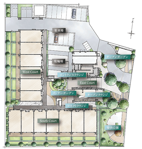 ビアレ北浦和 敷地配置イラスト