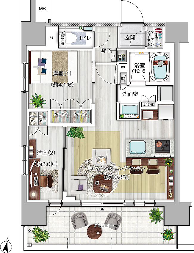 K HOUSE 大宮 間取り A