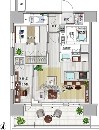 K HOUSE 大宮 間取り A