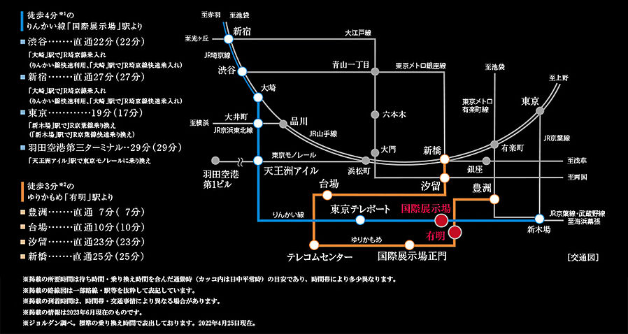 シティタワーズ東京ベイ：交通図