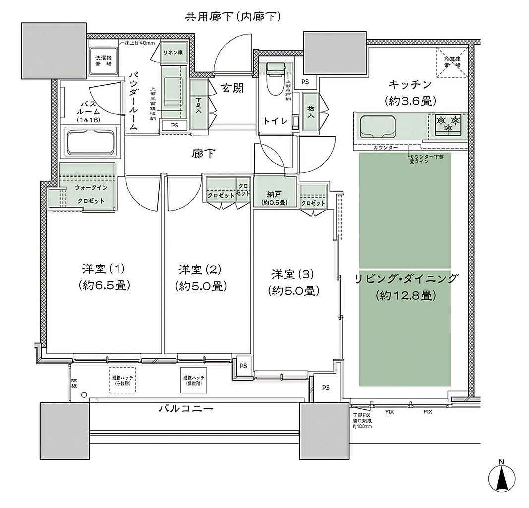 シティタワー大阪本町 間取り S-75E