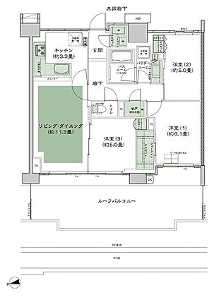 シティハウス小金井公園 間取り A-75H1r
