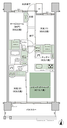 シティハウス堤通雨宮町 間取り B8'-標準