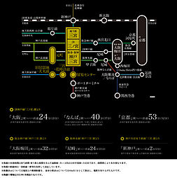 ベイシティタワーズ神戸 WEST アクセス図