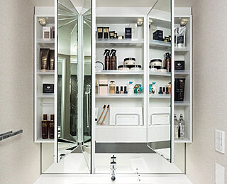 シティテラス中野 三面鏡付洗面化粧台(手元照明付)