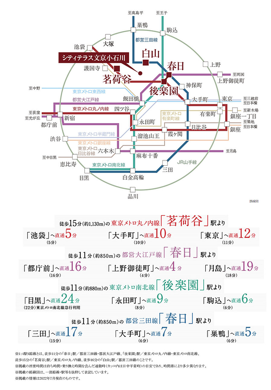 シティテラス文京小石川：交通図