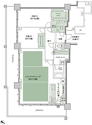 ベイシティタワーズ神戸 EAST 間取り E-115A-2