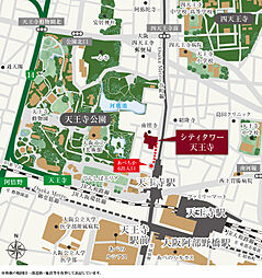 シティタワー天王寺 現地案内図